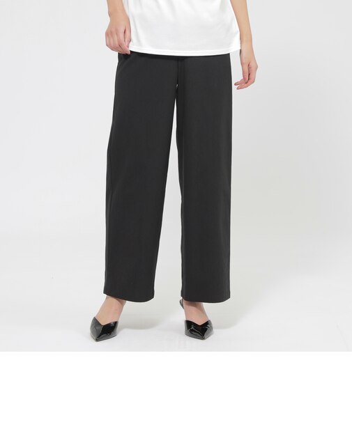 【カタログ掲載品】【ウォッシャブル】コットン麻ブレンドストレッチワイドストレートパンツ