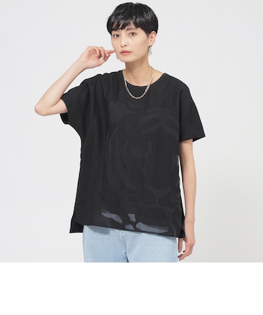【カタログ掲載品】【ウォッシャブル】オパールタイガーコンビカットソー