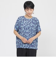 【接触冷感】【ウォシャブル】クールレオパードカットソー