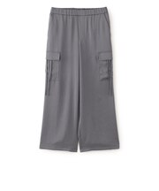 【マシンウォッシャブル】ソフトサテンカーゴパンツ