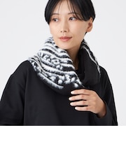 【ウォッシャブル】へアリーニットスヌード