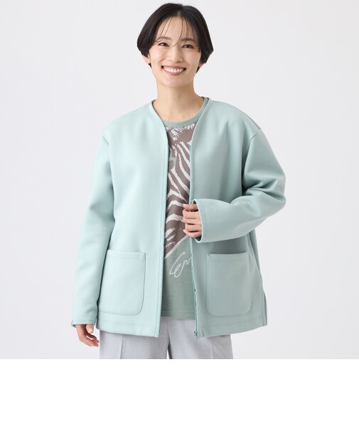 【マシンウォッシャブル】ゼブラプリントダンボールニットコーディガン