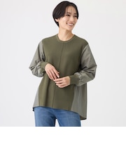 【ウォッシャブル】タフタコンビニットプルオーバー