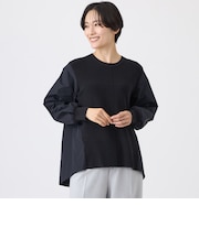 【ウォッシャブル】タフタコンビニットプルオーバー