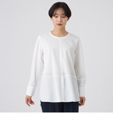 【ウォッシャブル】シャツコンビカットソー