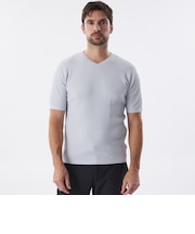 ウォッシャブルワッフルニットTシャツ