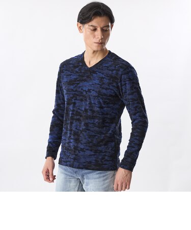【PRIMA COLLECTION】ランダムパイルカモフラジャカードカットソー