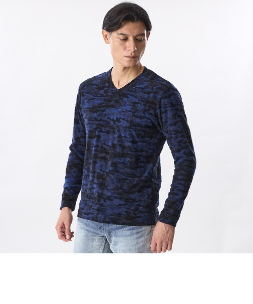 【PRIMA COLLECTION】ランダムパイルカモフラジャカードカットソー