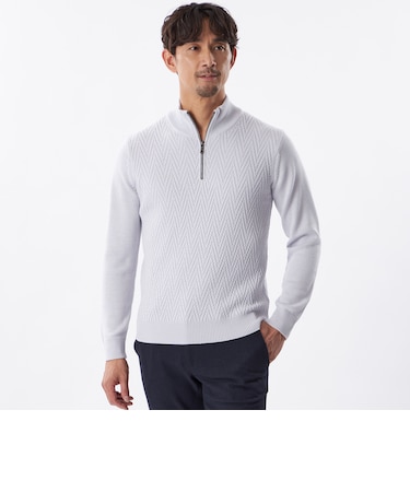 【WEB&一部店舗限定】ハーフジップニット