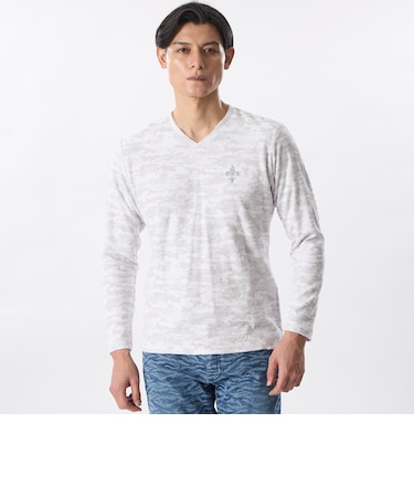 【PRIMA COLLECTION】ランダムパイルカモフラロンT