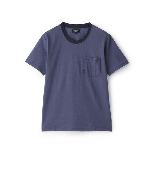 凹凸ジャカードクルーネックTシャツ