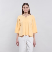 【La maglia】 キーネックニットプルオーバー