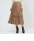 パンチングシンセティックレザー プリーツスカート