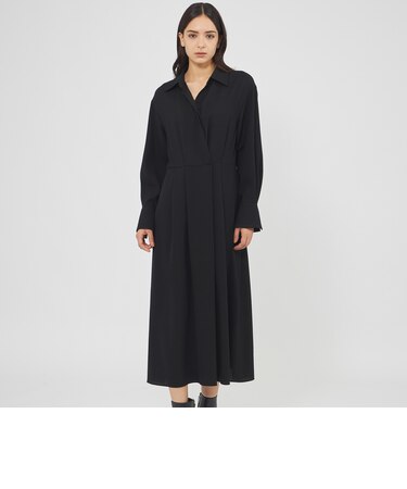 ウールビエラ カシュクールシャツドレス