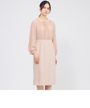 コンパクトダブルクロス シフォンコンビドレス