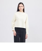 【La maglia】 アシンメトリーカラーニット