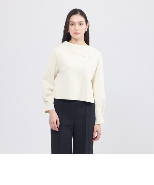 【La maglia】 アシンメトリーカラーニット