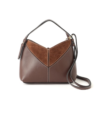 【AULENTTI】スエードコンビハンドバッグ《WEB＆EPOCA THE SHOP店舗限定》