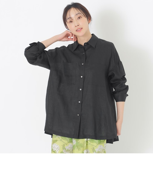 リネン長袖シャツ