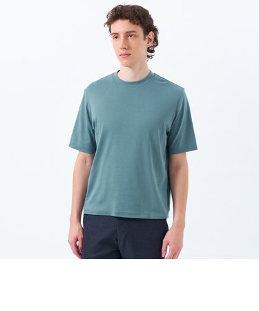 18Gコットン天竺 クルーネックニットTシャツ