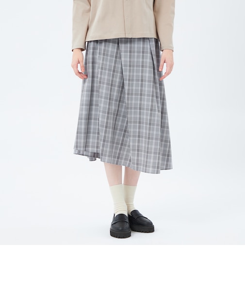 ランダムタックフレアチェックスカート