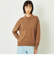 GREY LABEL コットンウールニットポロ
