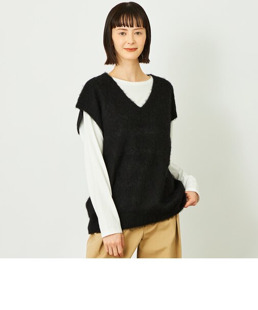 GREY LABEL モヘアミックスVネックベスト