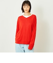 GREY LABEL ファインコットンVネックニット