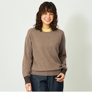 GREY LABEL ウールカシミヤバイカラーニット