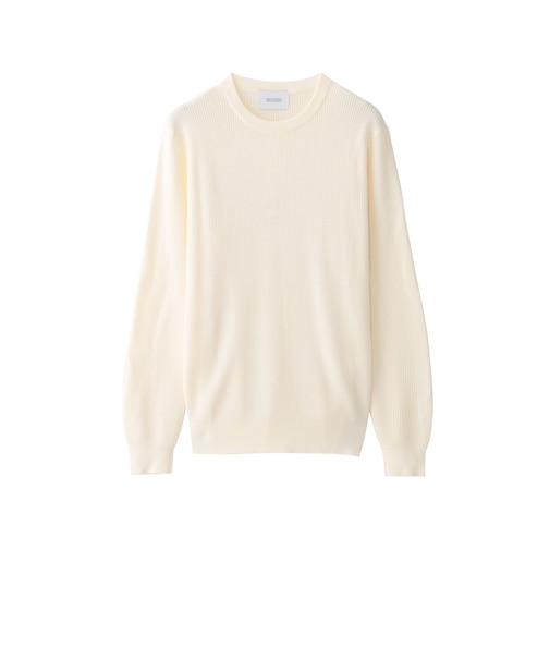 【WEB&一部店舗限定】ミニワッフル クルーネックプルオーバー