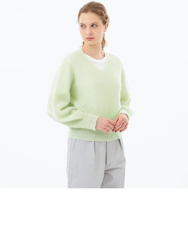 【WEB&一部店舗限定】モヘヤミックスVネックニット