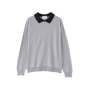 【JOHN SMEDLEY】バイカラーニットポロシャツ