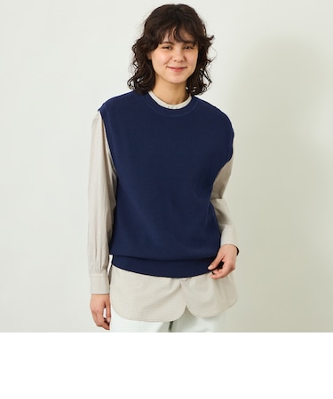 GREY LABEL ファインコットンニットベスト