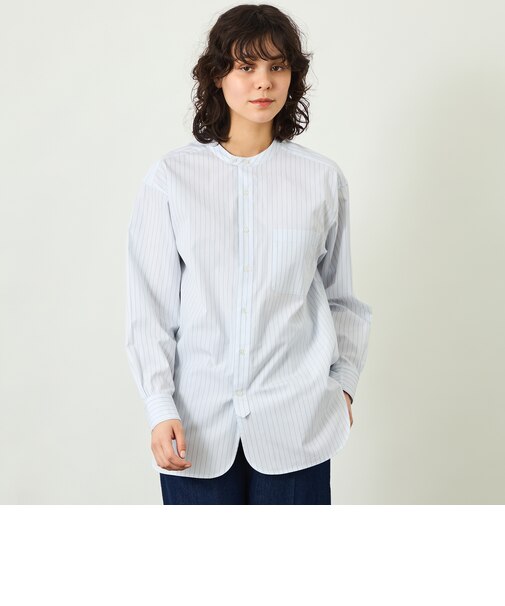 GREY LABEL バンドカラーパターンドシャツ