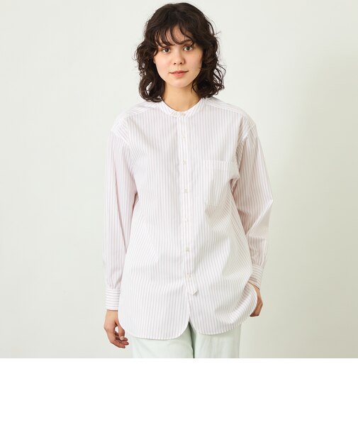 GREY LABEL バンドカラーパターンドシャツ