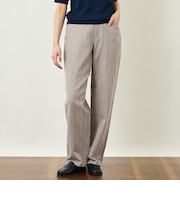GREY LABEL リネンコットンヘリンボン ワイドパンツ