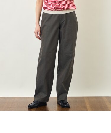 GREY LABEL リネンコットンヘリンボン ワイドパンツ
