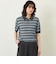 【GREY LABEL】リネンミックスボーダーポロニット