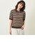 【GREY LABEL】リネンミックスボーダーポロニット
