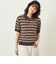 【GREY LABEL】リネンミックスボーダーポロニット