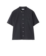 GREY LABEL コットンコードボイル バンドカラーシャツ