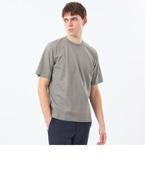 半袖クルーネックTシャツ リンクスシャドーボーダー