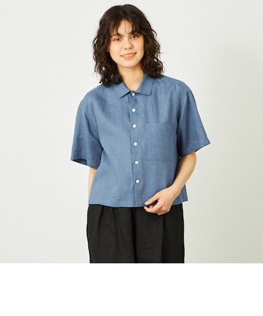 GREY LABEL リネンハーフスリーブシャツ