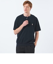 BUCKINGHAM BEAR ヘンリーネックTシャツ サーフニットボーダー