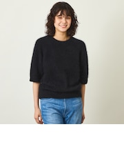 GREY LABEL ウールファーハーフスリーブニット
