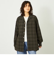 GREY LABEL チェックオープンカラーシャツ