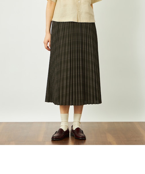 GREY LABEL チェックプリーツスカート