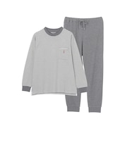 【WEB限定】接結天竺ボーダー&無地パンツ パジャマ