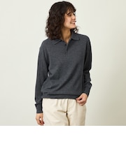 GREY LABEL ウールカシミヤ ポロニット