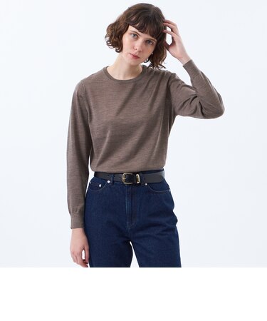 【WEB&一部店舗限定】CASHWOOL ハイゲージクルーネックニット